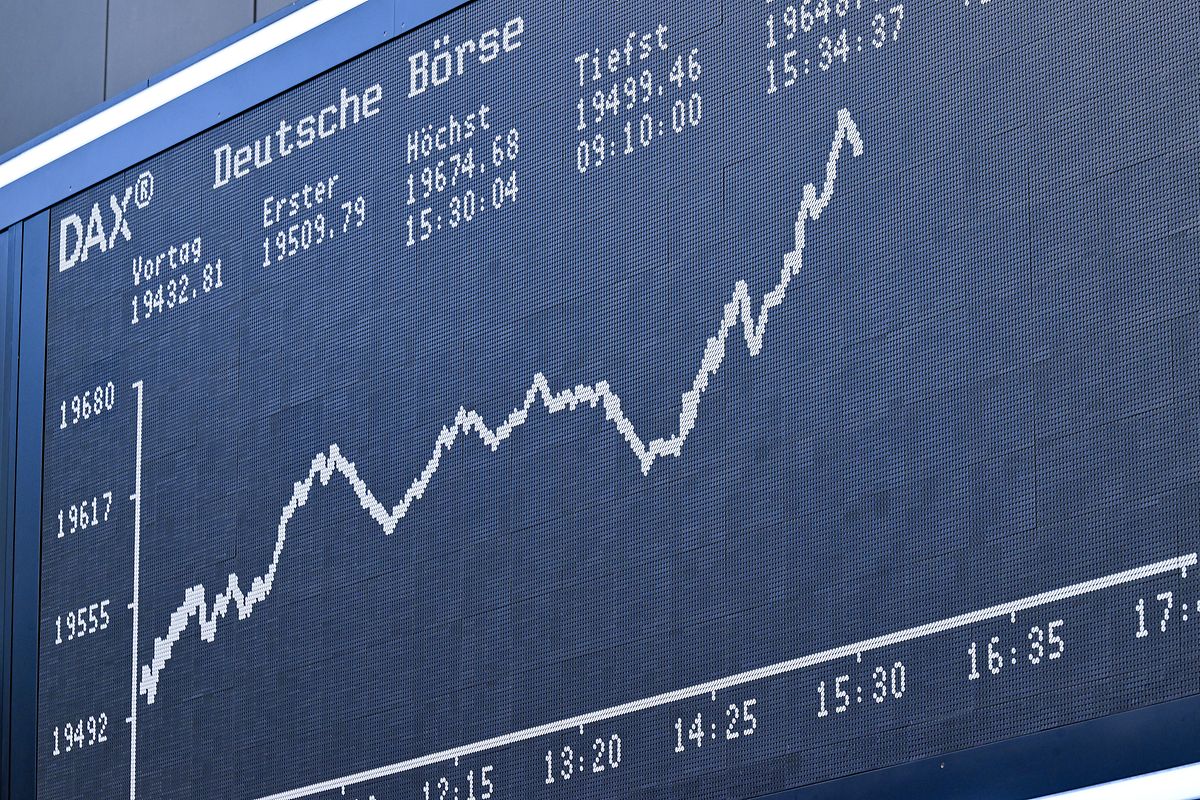 Ausschnitt der DAX-Tafel